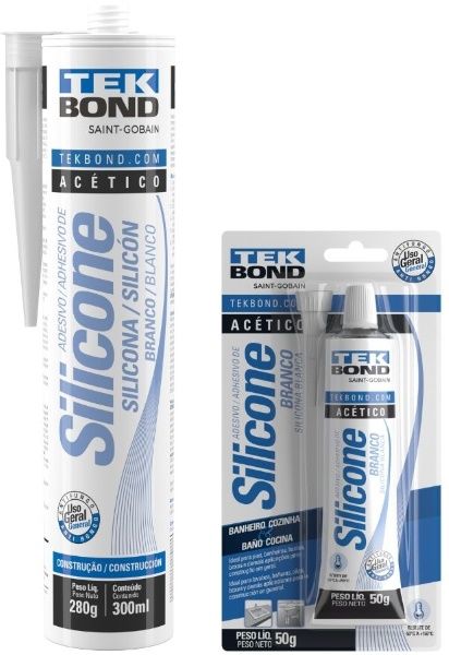 Silicone Acetico BRanco 50G Blister Tekbond
