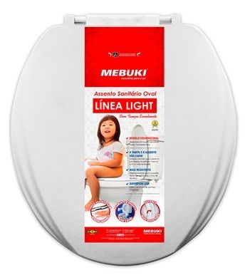 Assento Pvc Oval Linea Light BR Mebuki Assento Pvc Oval Linea Light BR Mebuki