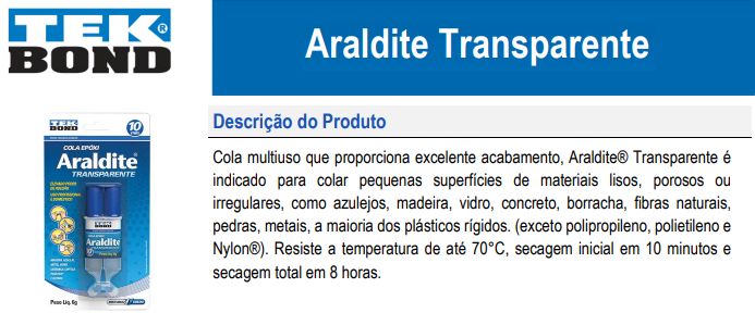 Araldite Transparente 06Gr Blister Tekbond