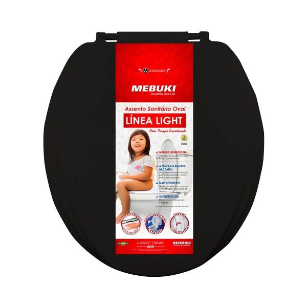 Assento Pvc Oval Linea Light PT Mebuki Assento Pvc Oval Linea Light PT Mebuki
