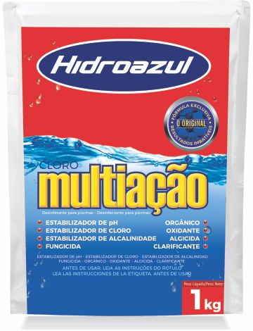 Cloro Piscina Multiacao Sc 01Kg Hidroazul Cloro Piscina Multiacao Sc 01Kg Hidroazul