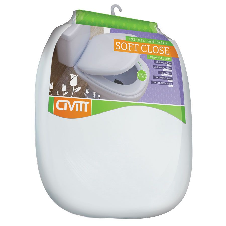 Assento Sanitario Soft Close Sabatini Bra...