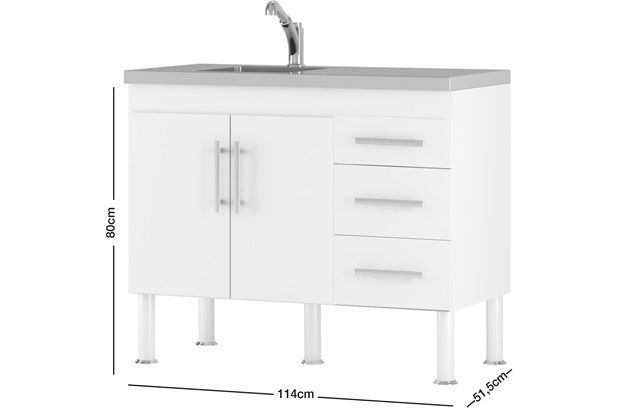 Balcao Cozinha Flex 1,14Mt BR Mgm Balcao Cozinha Flex 1,14Mt BR Mgm
