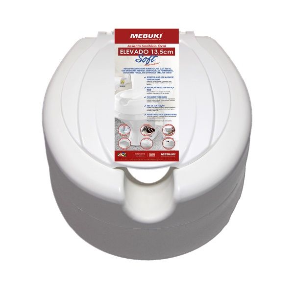 Assento Elevado 13,5 Cm Soft BR Mebuki Assento Elevado 13,5 Cm Soft BR Mebuki