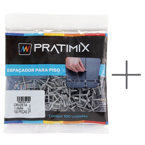 Espacador Piso Cruz 3,0mm C/100 Pratimix