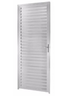 Porta Veneziana Aluminio 210X60 Esquerda Smg