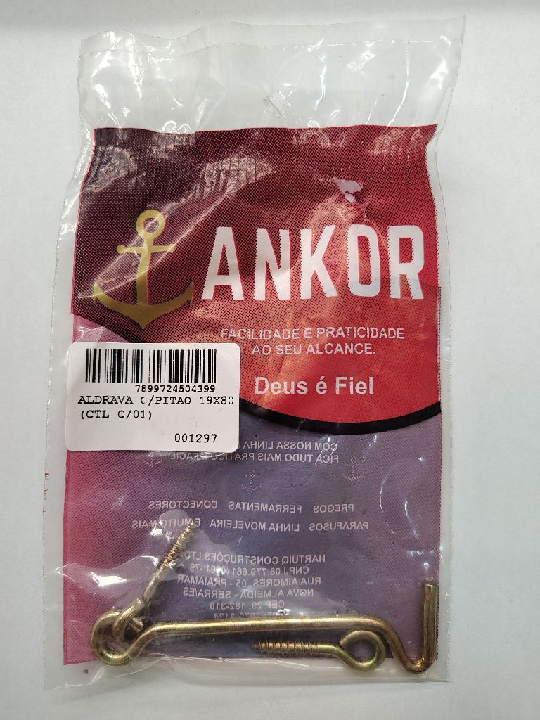 Aldrava C/ Pitao 19X80 C/01 - 1297 Ankor