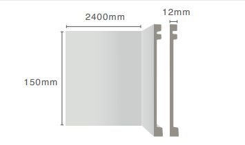 Alizar Liso 15cm x 2,40mt Branco 97 Ecomex Alizar Liso 15cm x 2,40mt Branco 97 Ecomex