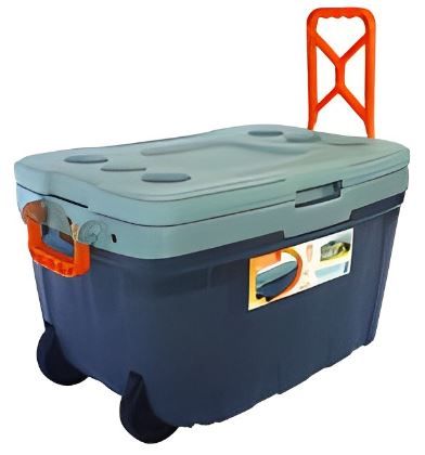 Caixa Termica 54L C/ Rodas, Divisores e B... Caixa Termica 54L C/ Rodas, Divisores e B...