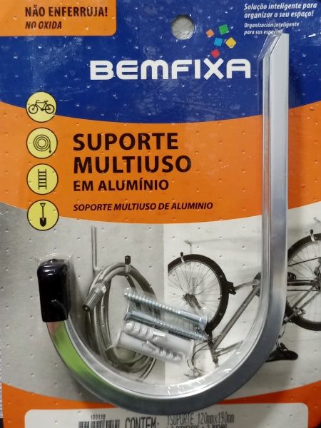 Suporte Multiuso Alum 120mmx190mm Bemfixa Suporte Multiuso Alum 120mmx190mm Bemfixa