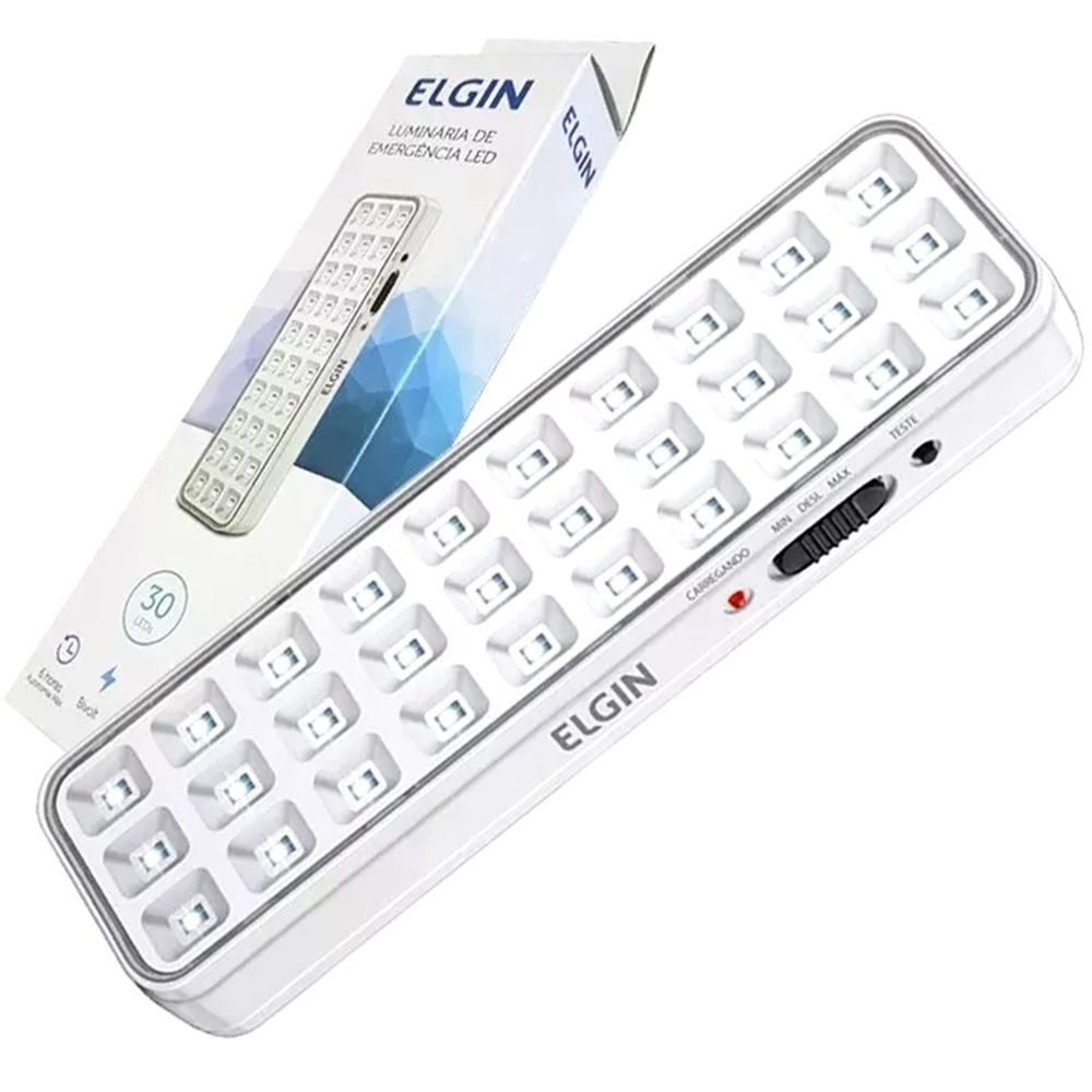 Luminaria Emergencia C/30 Leds Elgin Luminaria Emergencia C/30 Leds Elgin