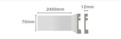 Alizar Liso 07x 2,40mt Branco 95 Ecomex Alizar Liso 07x 2,40mt Branco 95 Ecomex