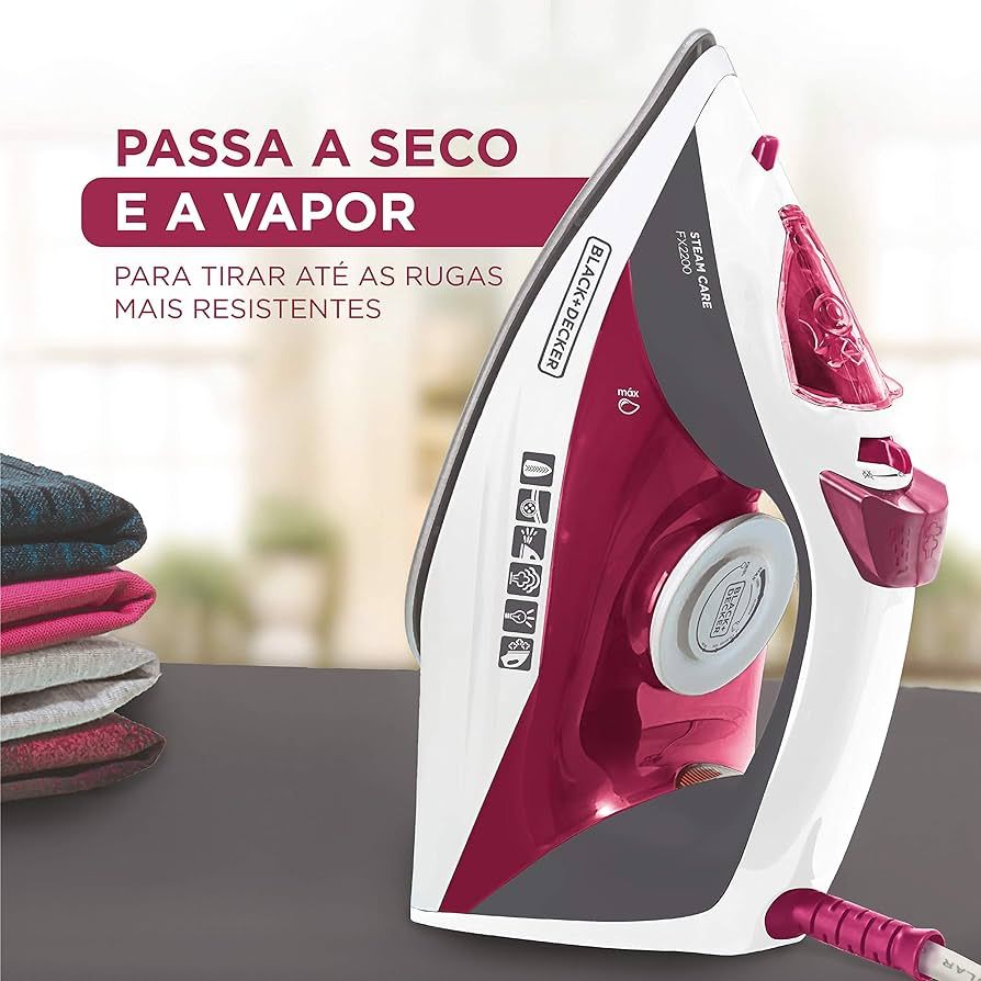 Ferro Passar Vapor 1200W 220V Base Ant Fx...