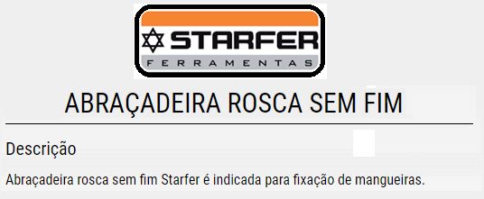 ABRacadeira Rsf 13X19mm 1/2X3/4 Starfer