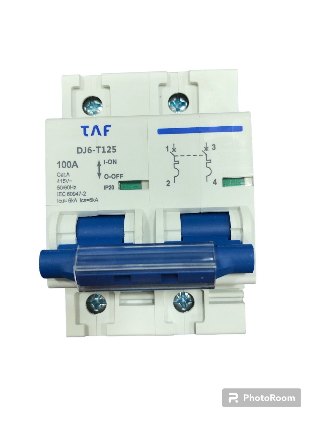 Disjuntor Bipolar 100A 6Ka Din Taf Disjuntor Bipolar 100A 6Ka Din Taf