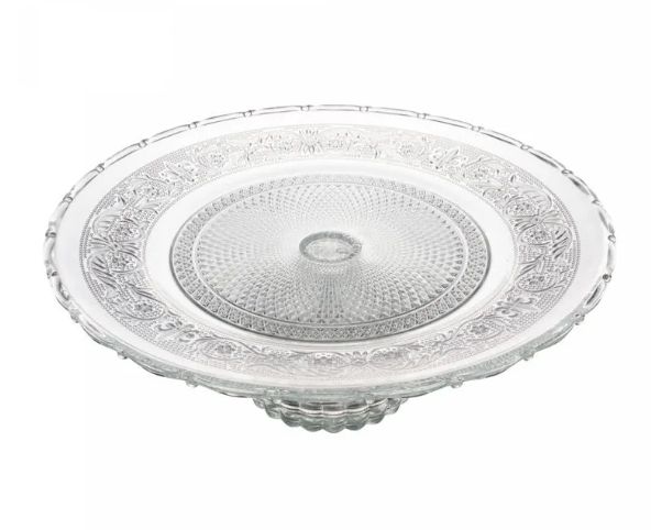 Prato para Bolo de Vidro com Pé Angel 30c...