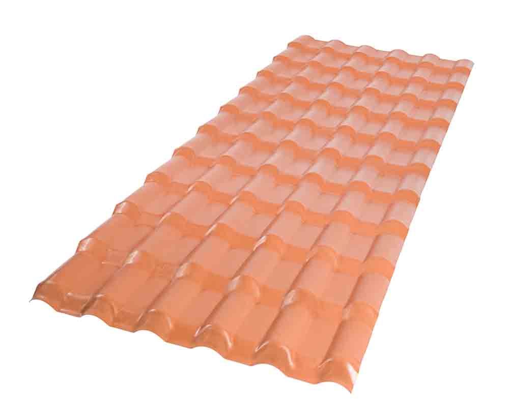 Telha Pvc Plan Terracota 2,42X0,88 06 Ond...
