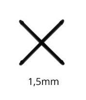 Espacador Piso Cruz 1,5mm C/100 Famastil
