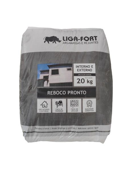 Massa Pronta Flex Reboco 20Kg Liga Fort Massa Pronta Flex Reboco 20Kg Liga Fort