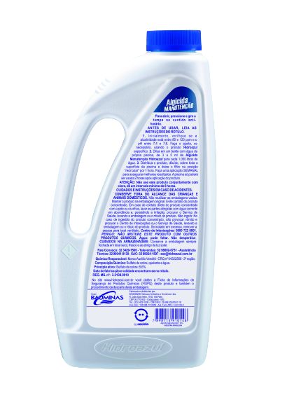 Algicida Manutencao 01L Hidroazul Algicida Manutencao 01L Hidroazul